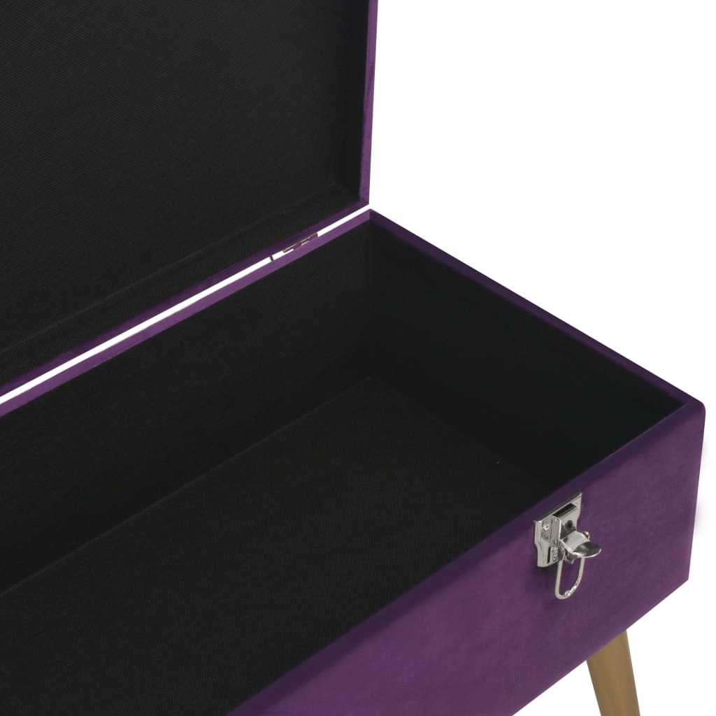 vidaXL Lavice s úložným prostorem 80 cm fialová samet