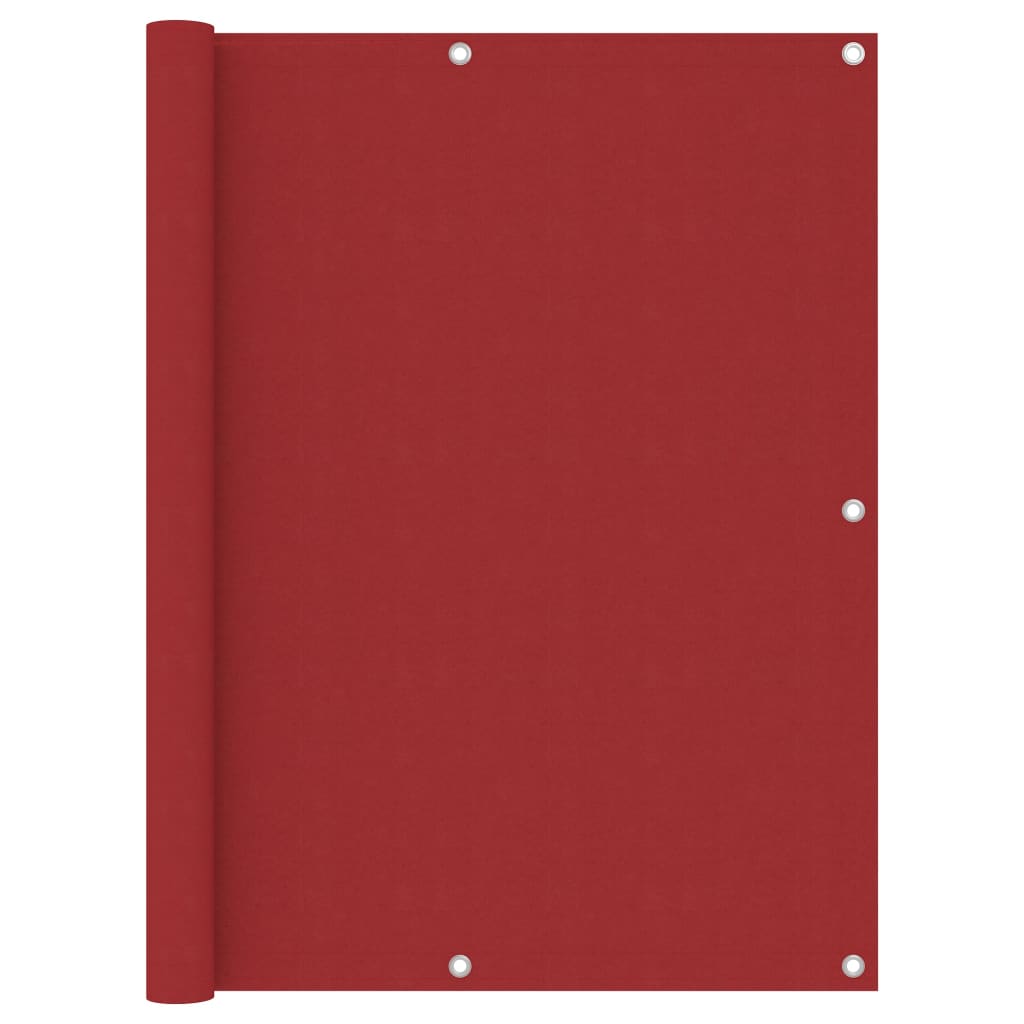 vidaXL Balkónová zástěna červená 120 x 600 cm oxfordská látka