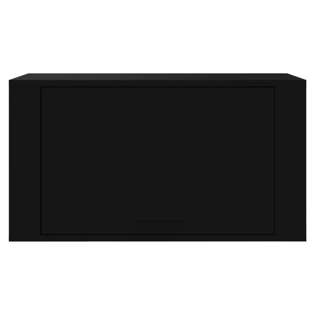 vidaXL Nástěnný botník černý 70 x 35 x 38 cm kompozitní dřevo