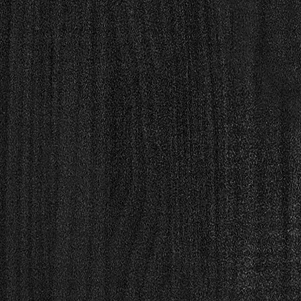 vidaXL Zahradní truhlík černý 200 x 50 x 50 cm masivní borové dřevo