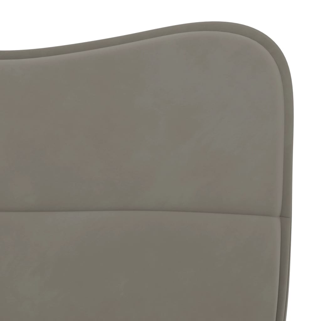 vidaXL Jídelní židle 2 ks světle šedé samet