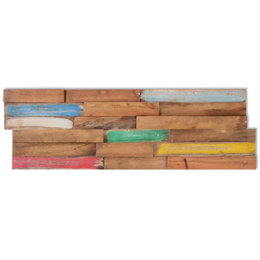 vidaXL Nástěnné obkladové panely 10 ks 1,03 m² masivní teakové dřevo
