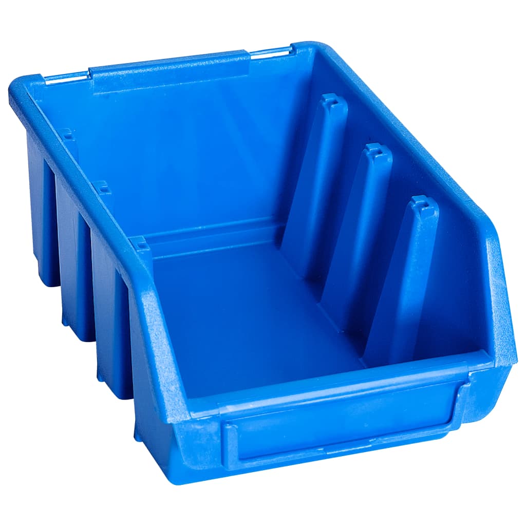vidaXL Stohovatelné úložné zásobníky 20 ks modré plast