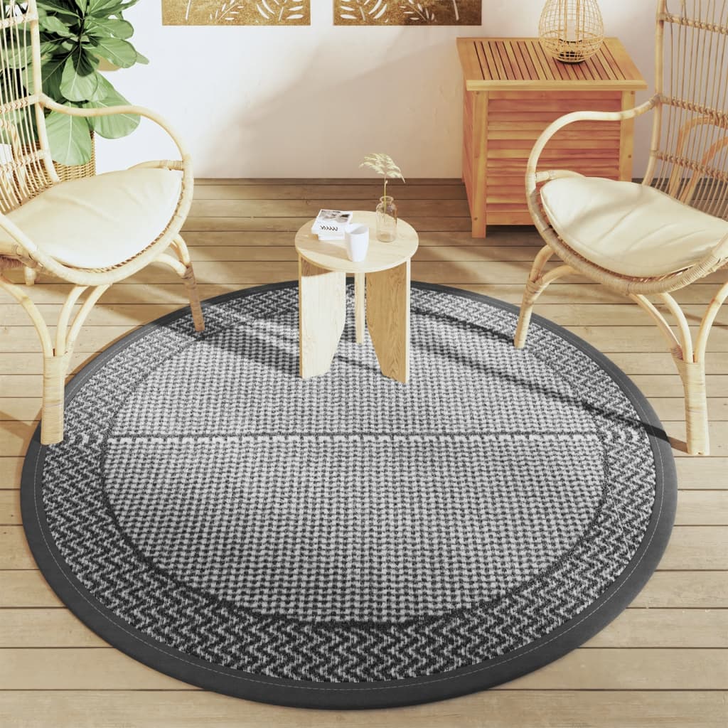 vidaXL Venkovní koberec šedý Ø 160 cm PP