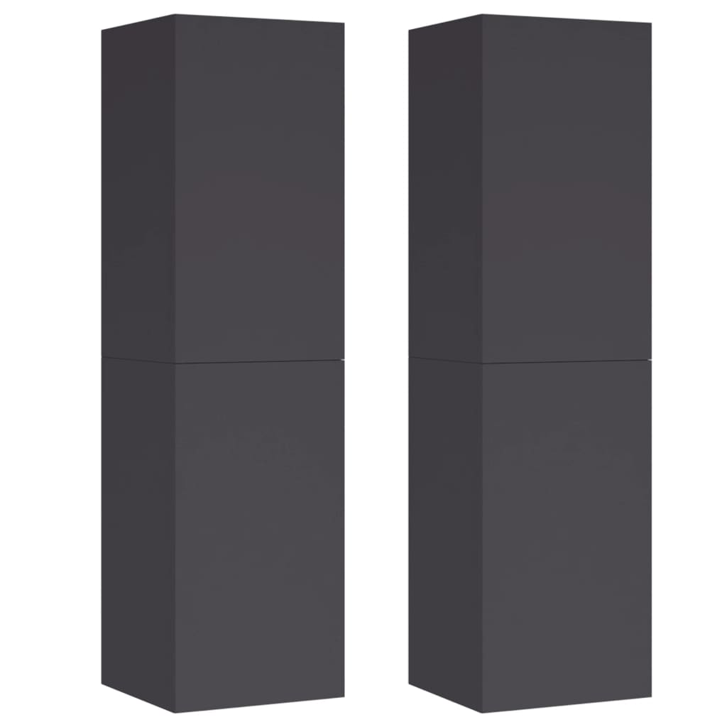 vidaXL TV stolky 2 ks šedé 30,5 x 30 x 110 cm dřevotříska
