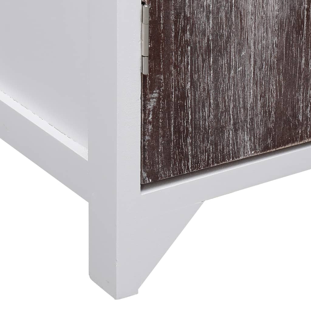 vidaXL Koupelnová skříňka bílá a hnědá 46x24x116 cm dřevo pavlovnie