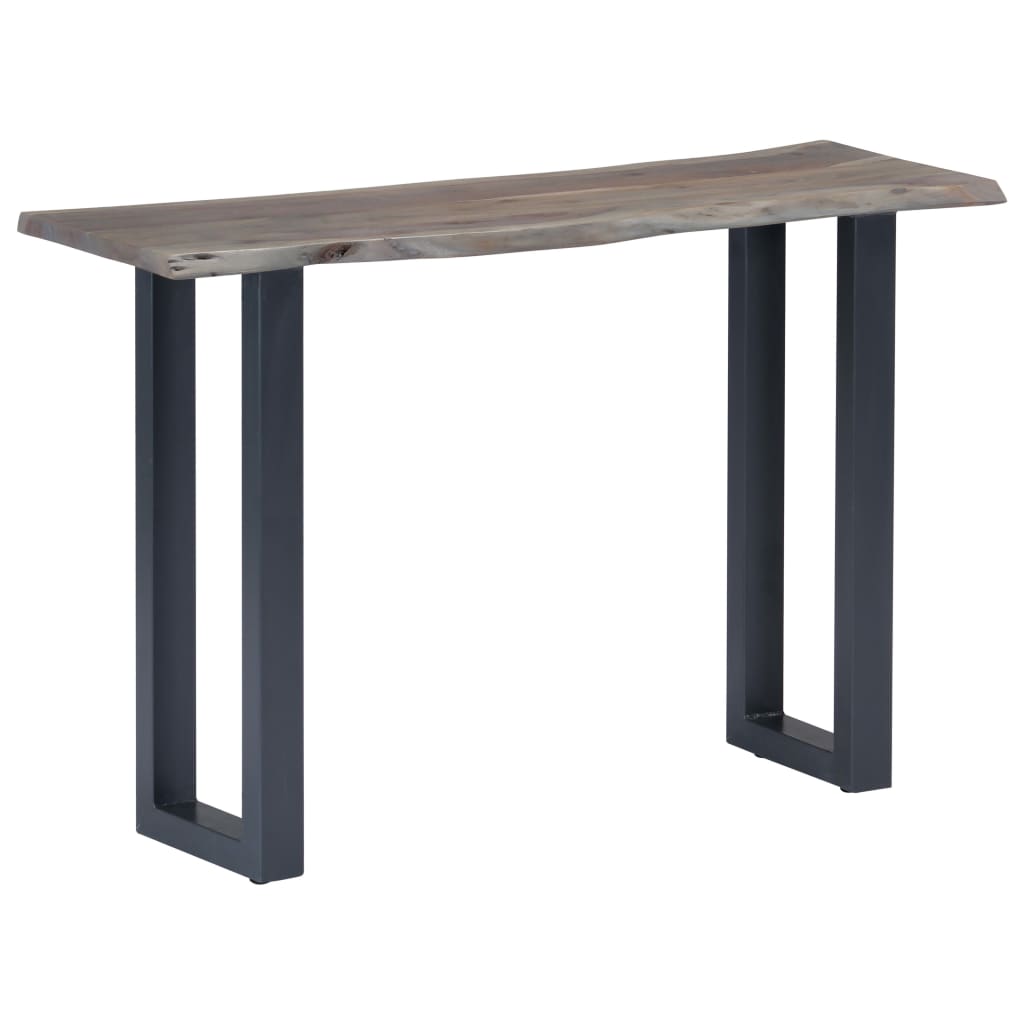 vidaXL Konzolový stolek šedý 115 x 35 x 76 cm akáciové dřevo a železo