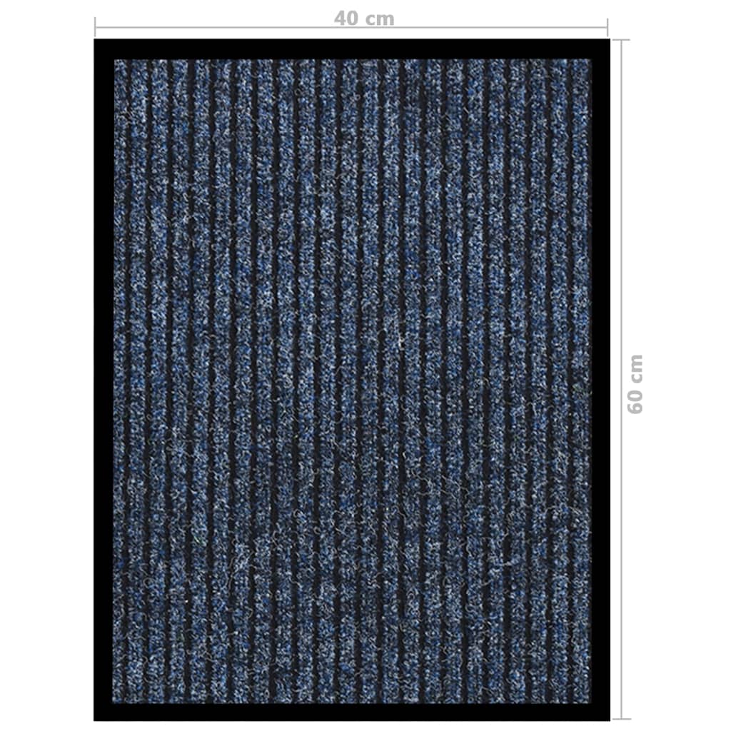 vidaXL Rohožka pruhovaná modrá 40 x 60 cm