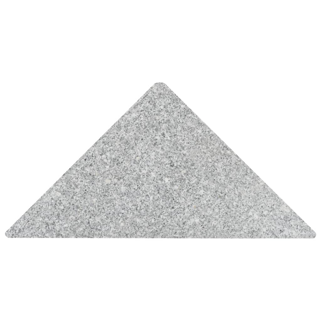 vidaXL Závaží pro slunečník 4 ks šedá žulová trojúhelníková 60 kg