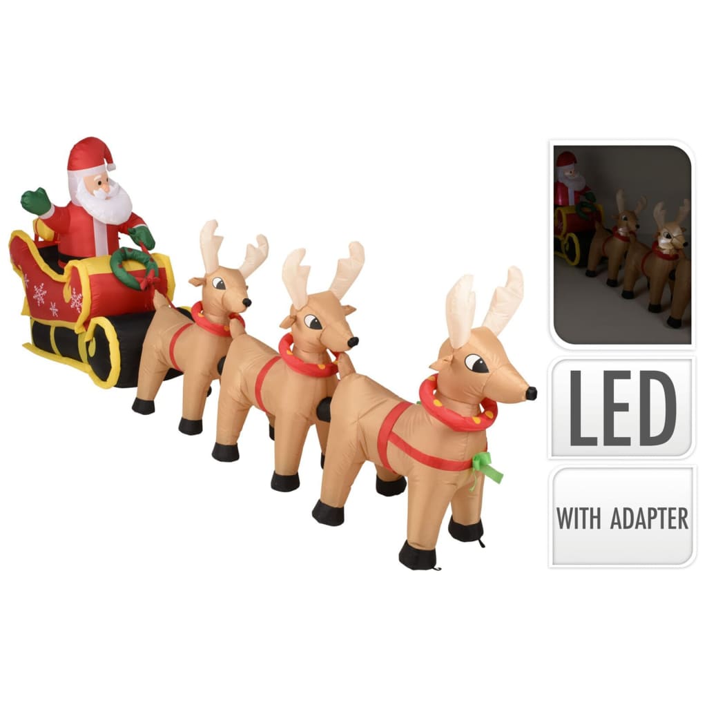 Ambiance LED nafukovací Santa Claus se sáněmi 340 cm