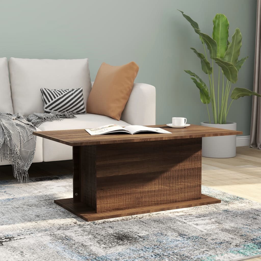 vidaXL Konferenční stolek hnědý dub 102x55,5x40 cm kompozitní dřevo