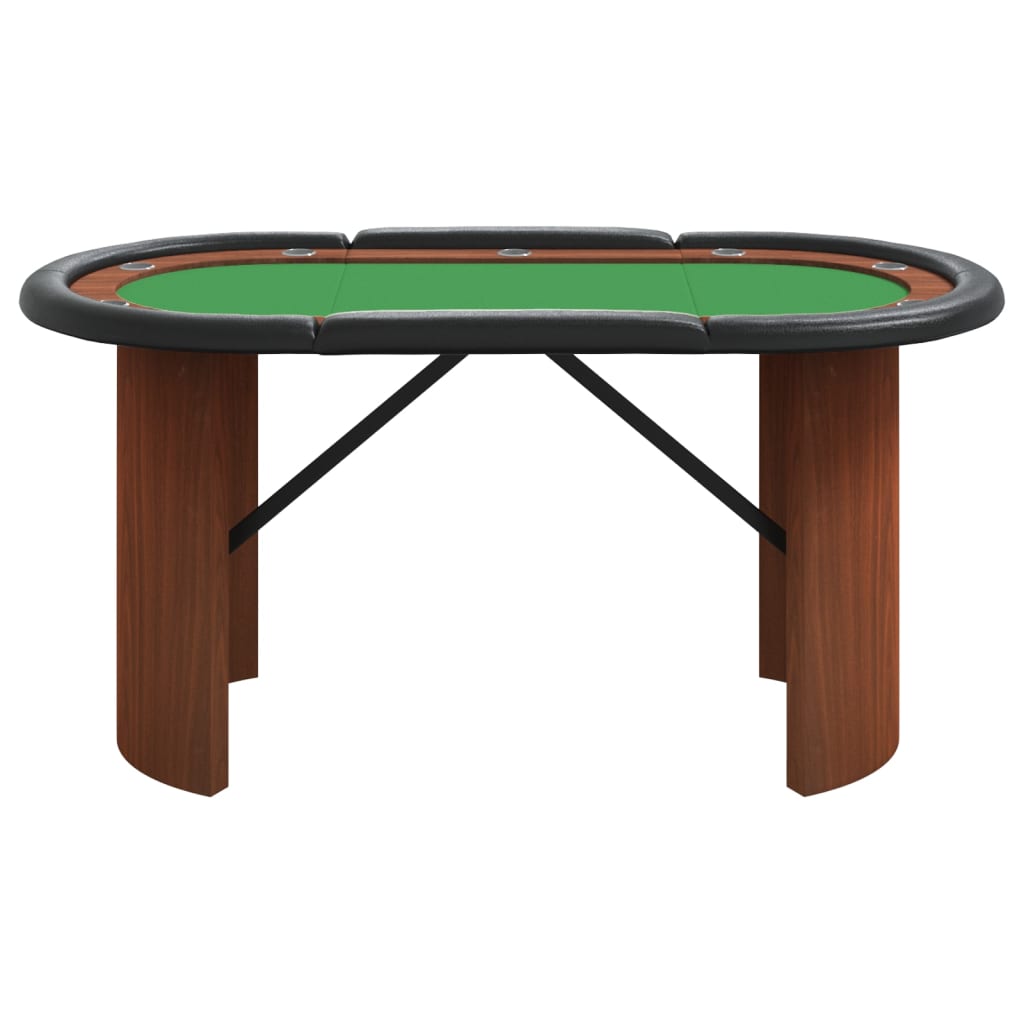 vidaXL Pokerový stůl pro 10 hráčů zelený 160 x 80 x 75 cm