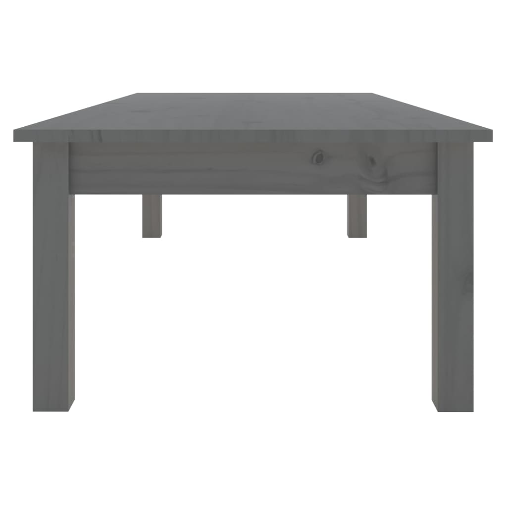 vidaXL Konferenční stolek šedý 110 x 50 x 30 cm masivní borové dřevo