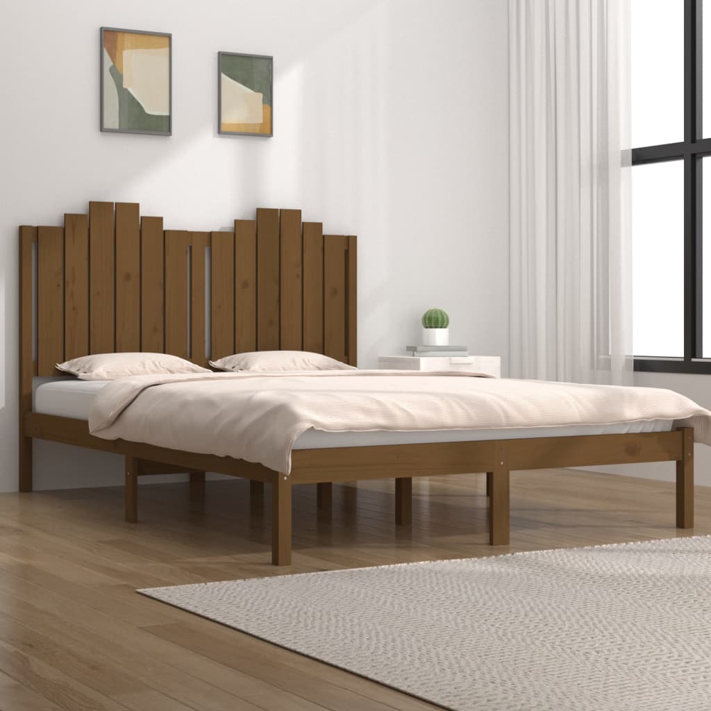 vidaXL Rám postele medově hnědý masivní borovice 200 x 200 cm