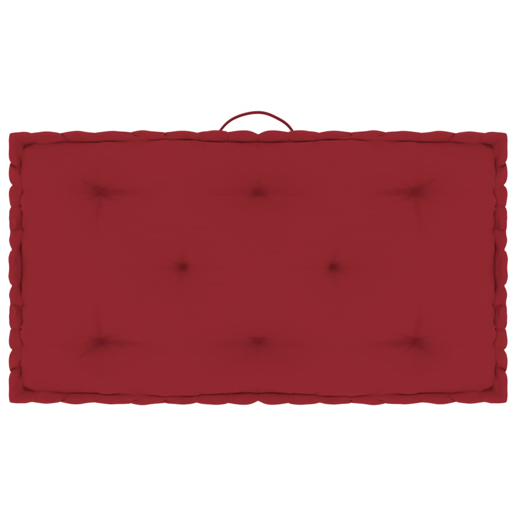 vidaXL Podušky na nábytek z palet 7 ks burgundské bavlna