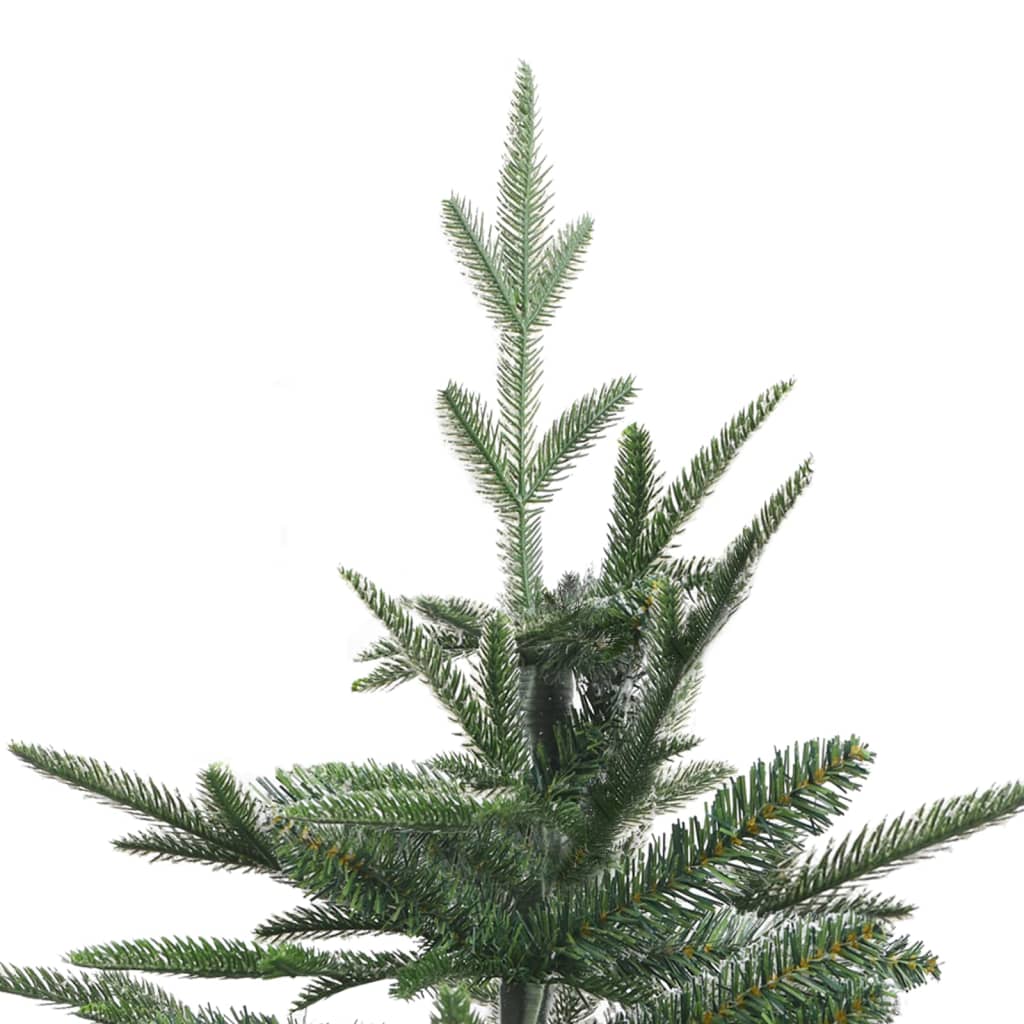 vidaXL Umělý vánoční stromek s LED osvětlením zelený 210 cm PVC a PE