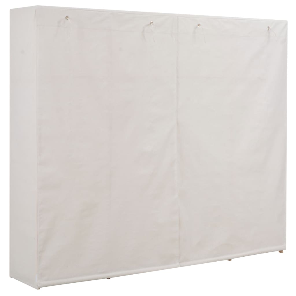vidaXL Šatní skříň bílá 200 x 40 x 170 cm textil