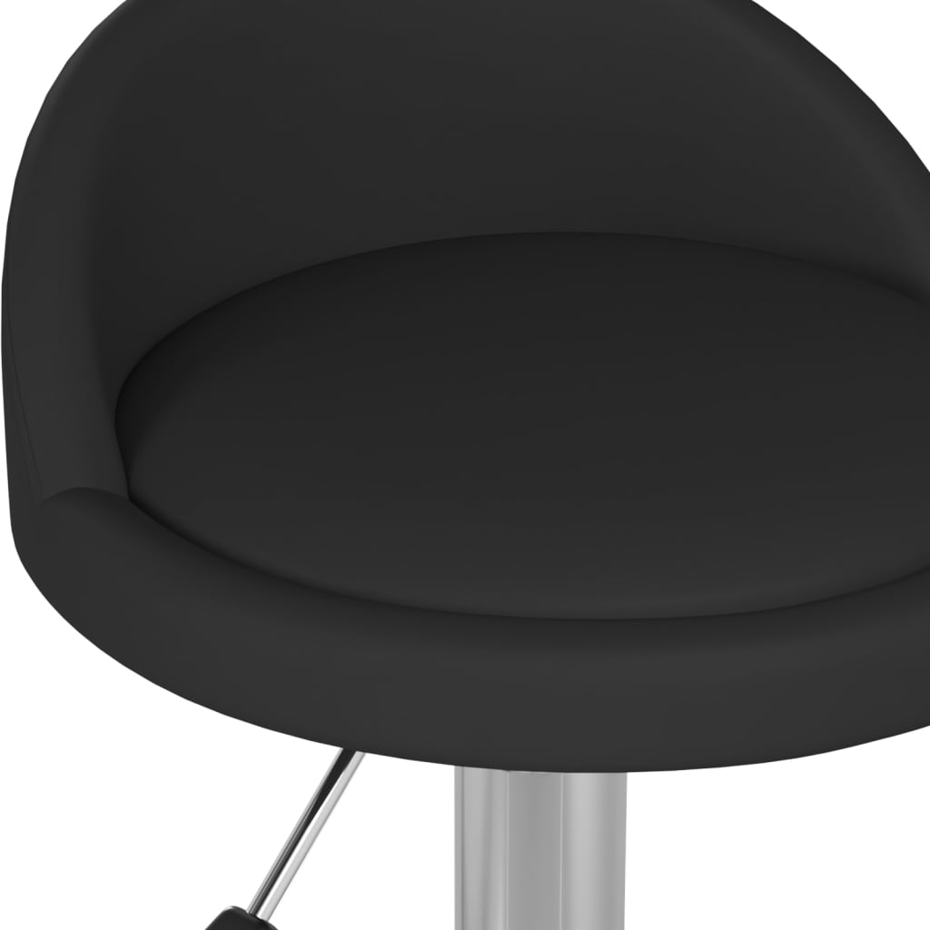vidaXL Otočné jídelní židle 4 ks černé umělá kůže
