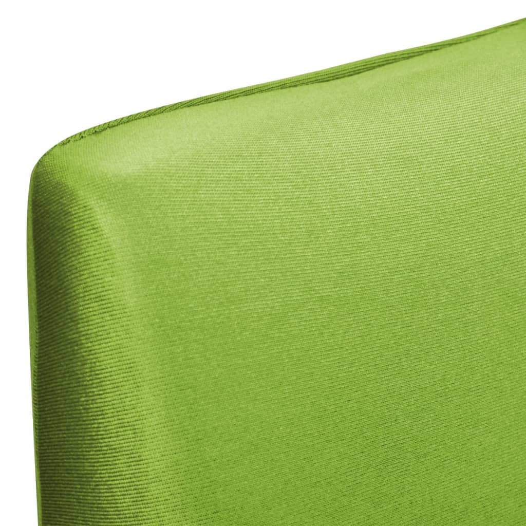 vidaXL Hladké strečové potahy na židle 6 ks zelené