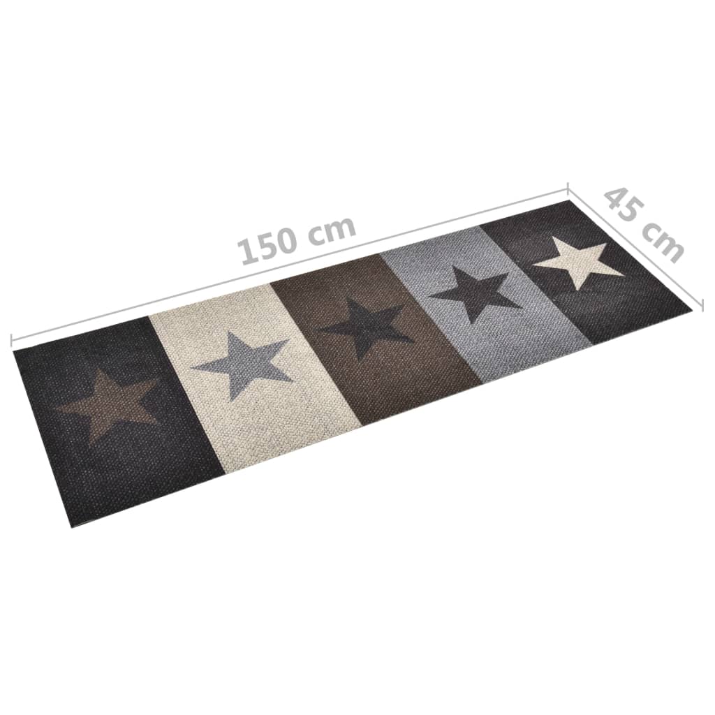 vidaXL Kuchyňský koberec pratelný Hvězdy 45 x 150 cm