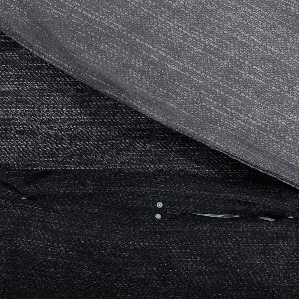 vidaXL Sada ložního prádla tmavě šedá 225 x 220 cm bavlna