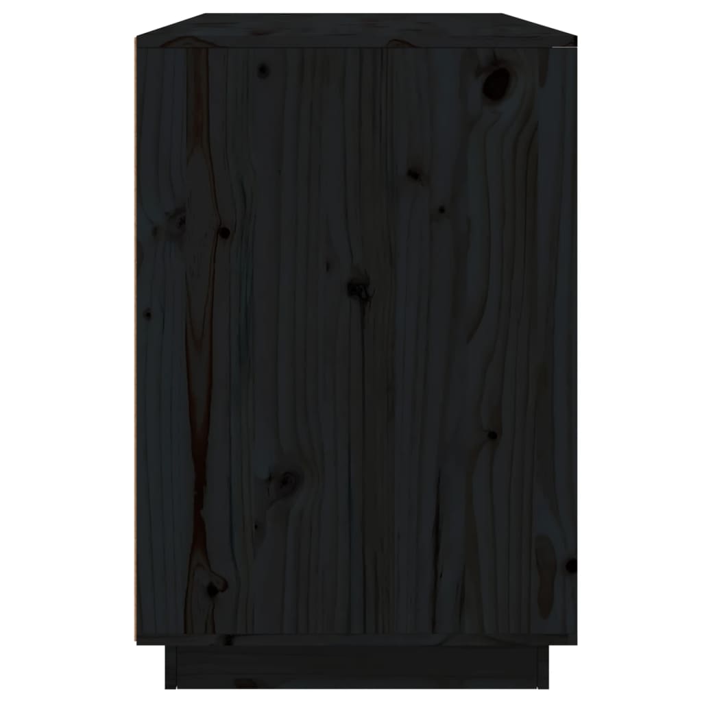 vidaXL Psací stůl černý 140 x 50 x 75 cm masivní borové dřevo