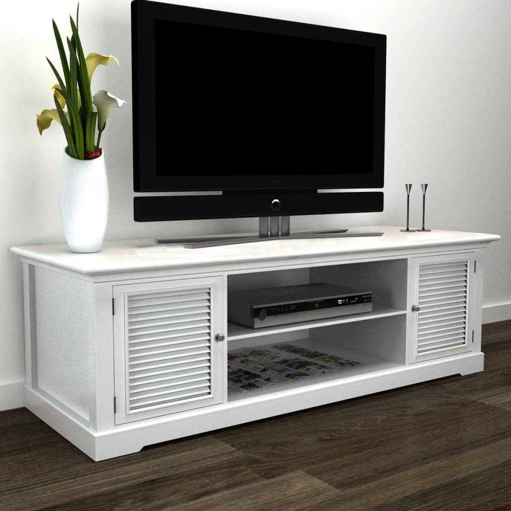 vidaXL TV stolek bílý dřevo