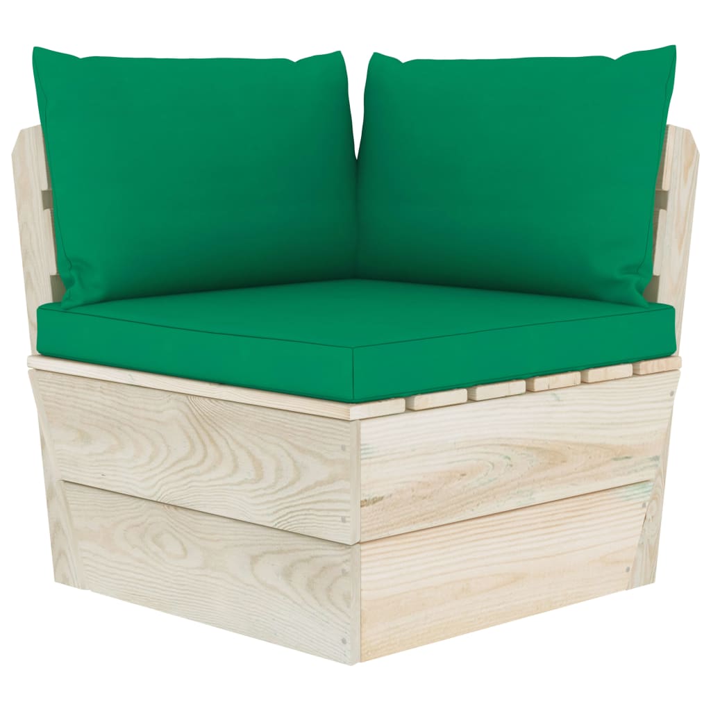 vidaXL 6dílná zahradní sedací souprava z palet + podušky smrkové dřevo