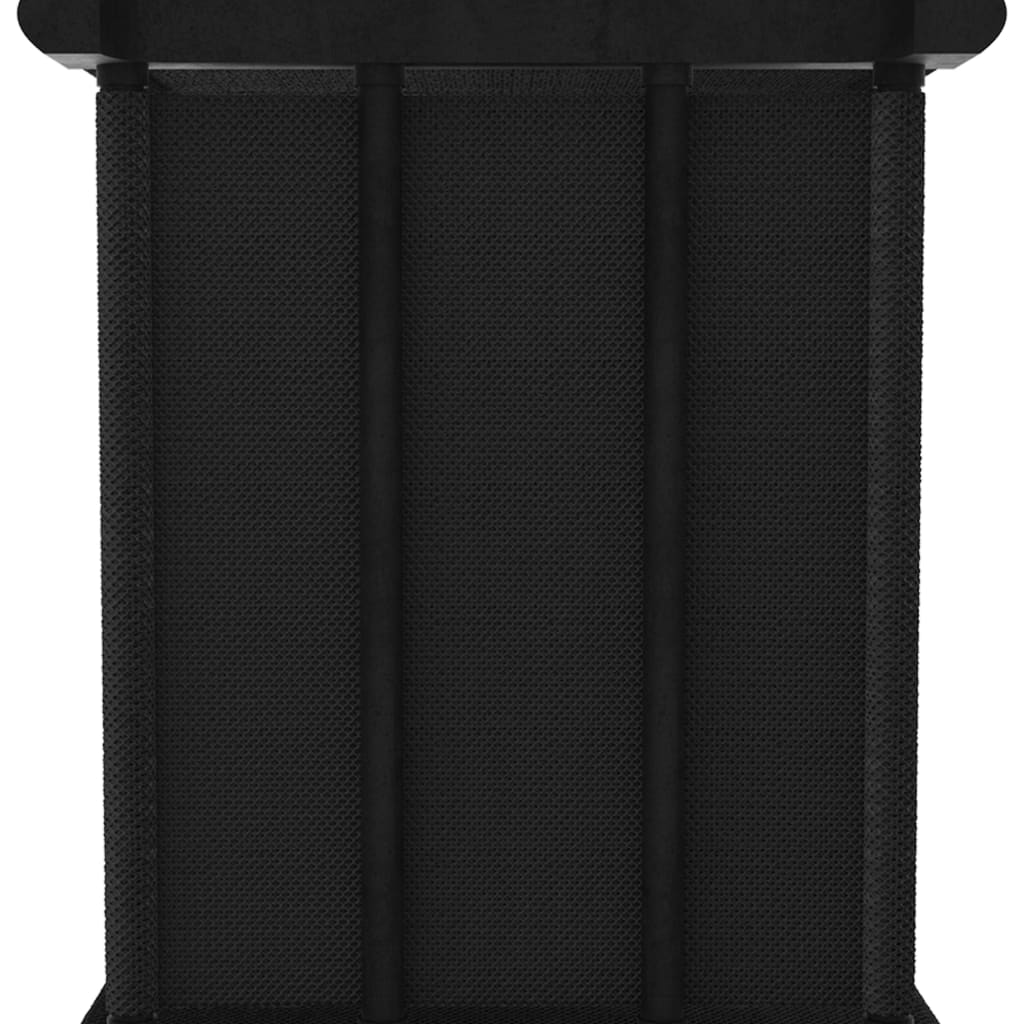 vidaXL Výstavní police s 5 přihrádkami černá 103 x 30 x 72,5 cm textil