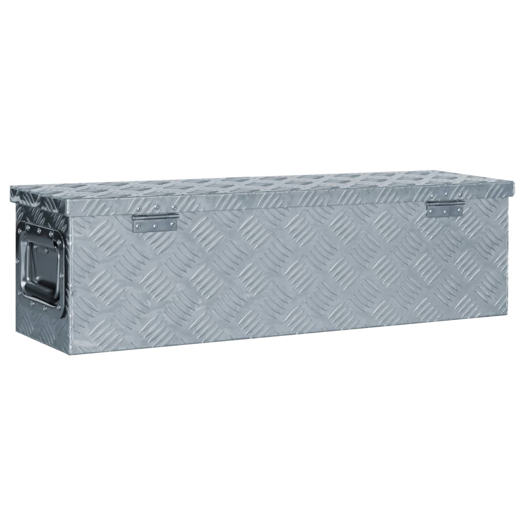 vidaXL Hliníkový box 80,5 x 22 x 22 cm stříbrný