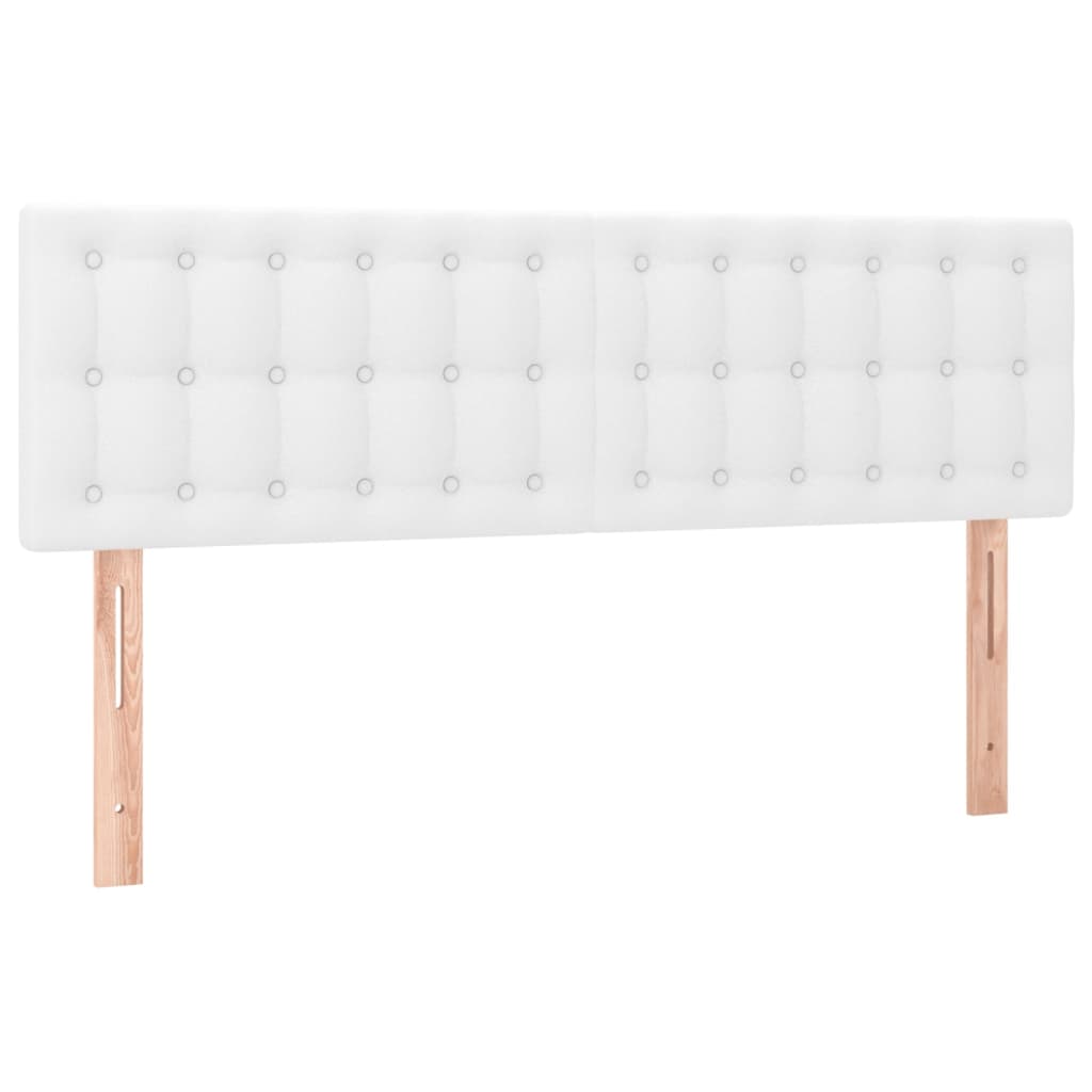 vidaXL Box spring postel s matrací bílá 140x200 cm umělá kůže