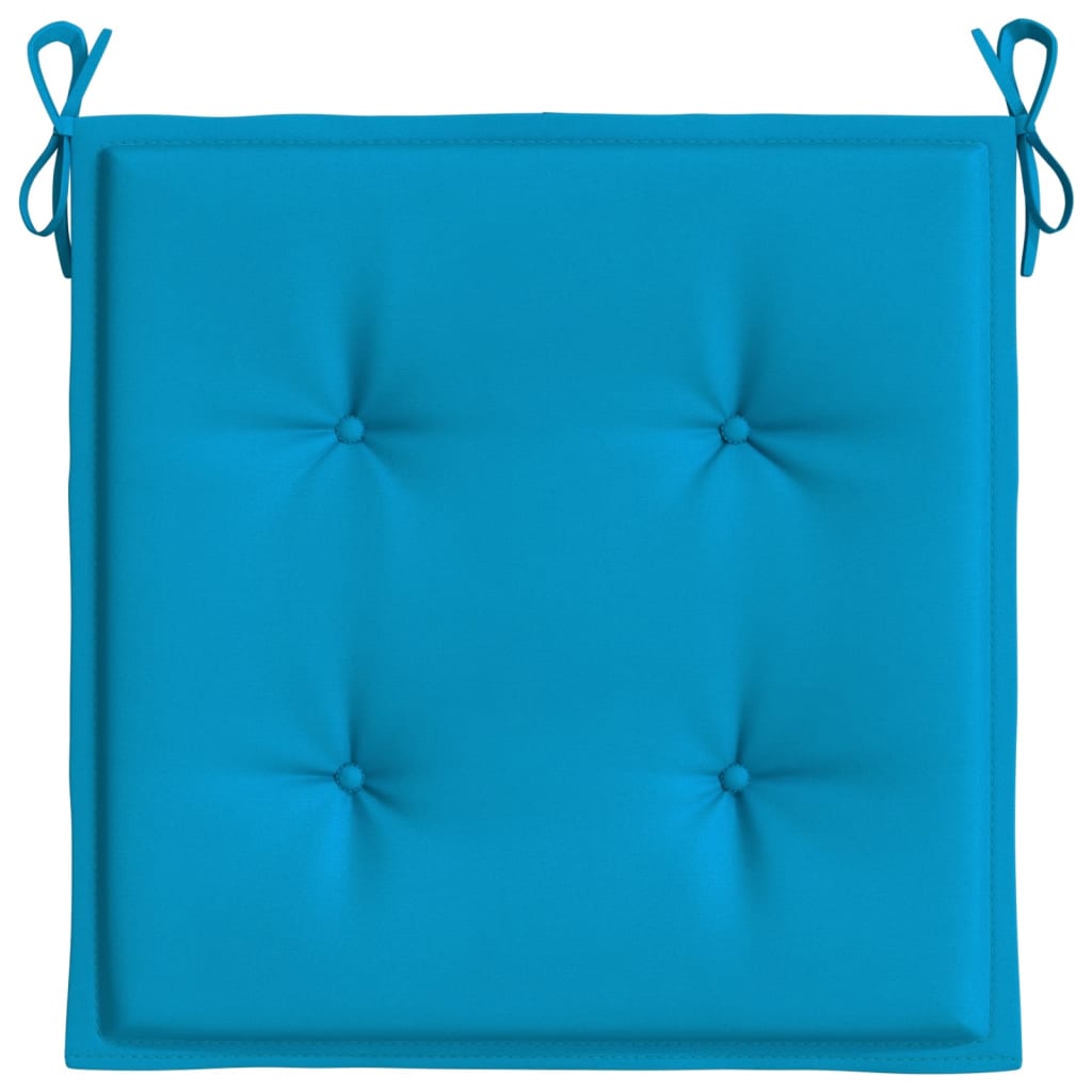 vidaXL Podušky na zahradní židli 2 ks modré 50x50x3 cm látka oxford