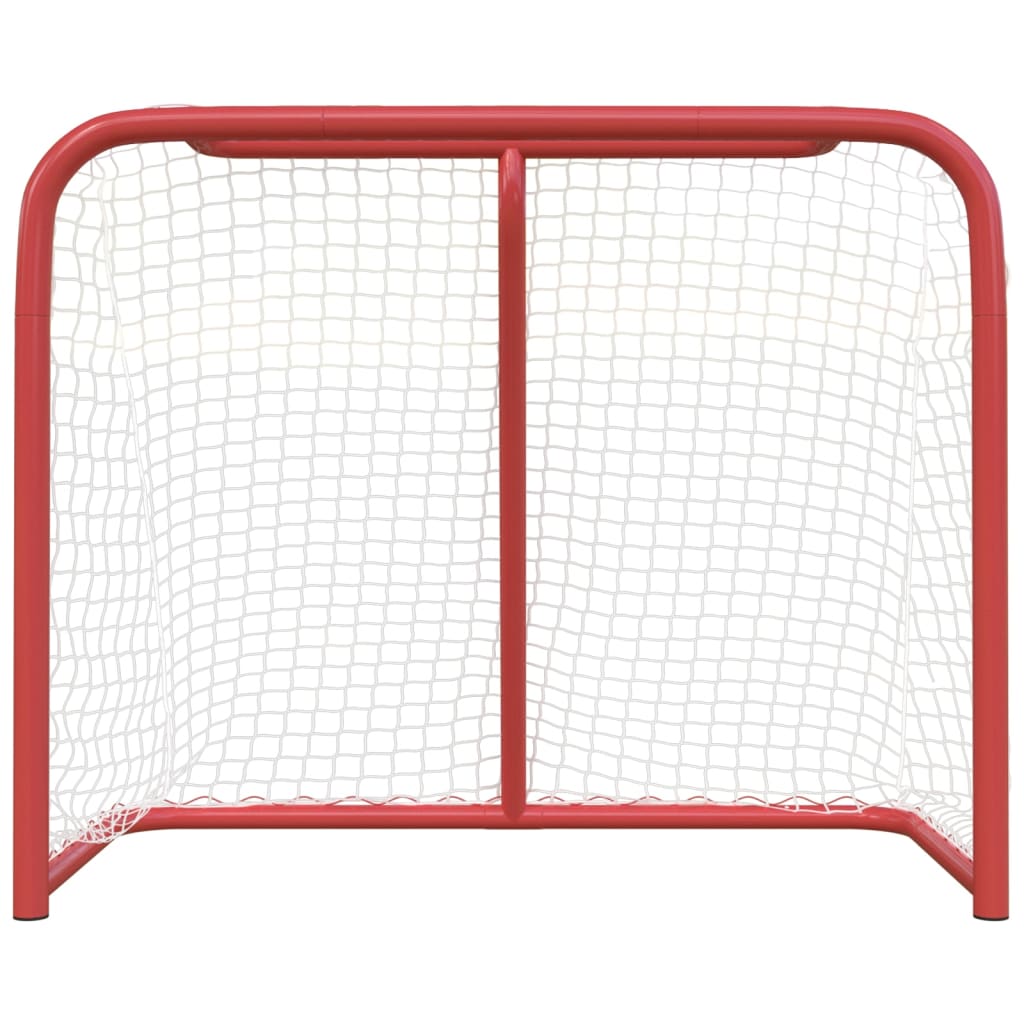 vidaXL Hokejová branka červená a bílá 183 x 71 x 122 cm polyester