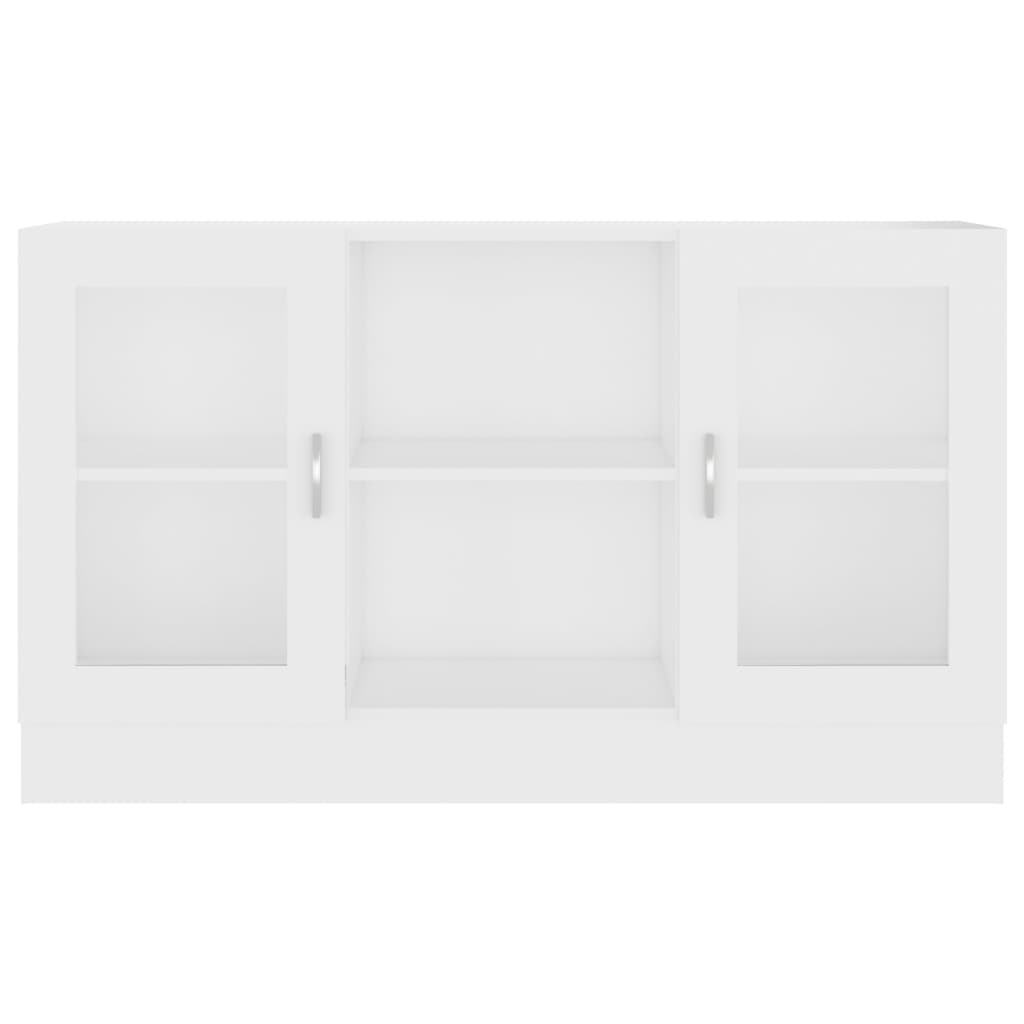 vidaXL Prosklená skříň bílá 120 x 30,5 x 70 cm dřevotříska