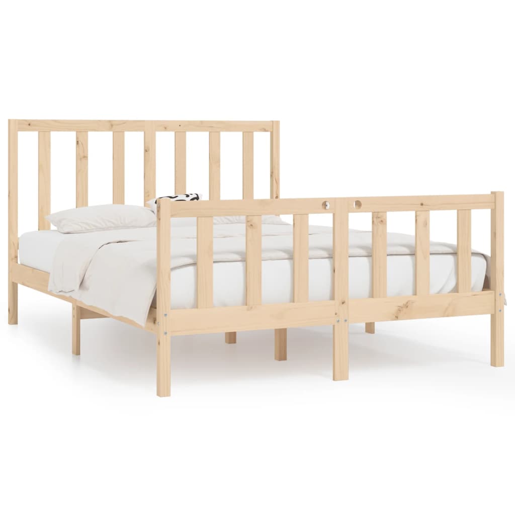 vidaXL Rám postele masivní dřevo 140 x 190 cm