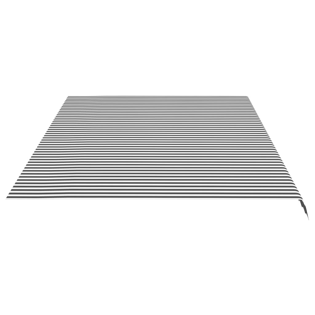 vidaXL Náhradní plachta na markýzu antracitovo-bílá 6 x 3,5 m