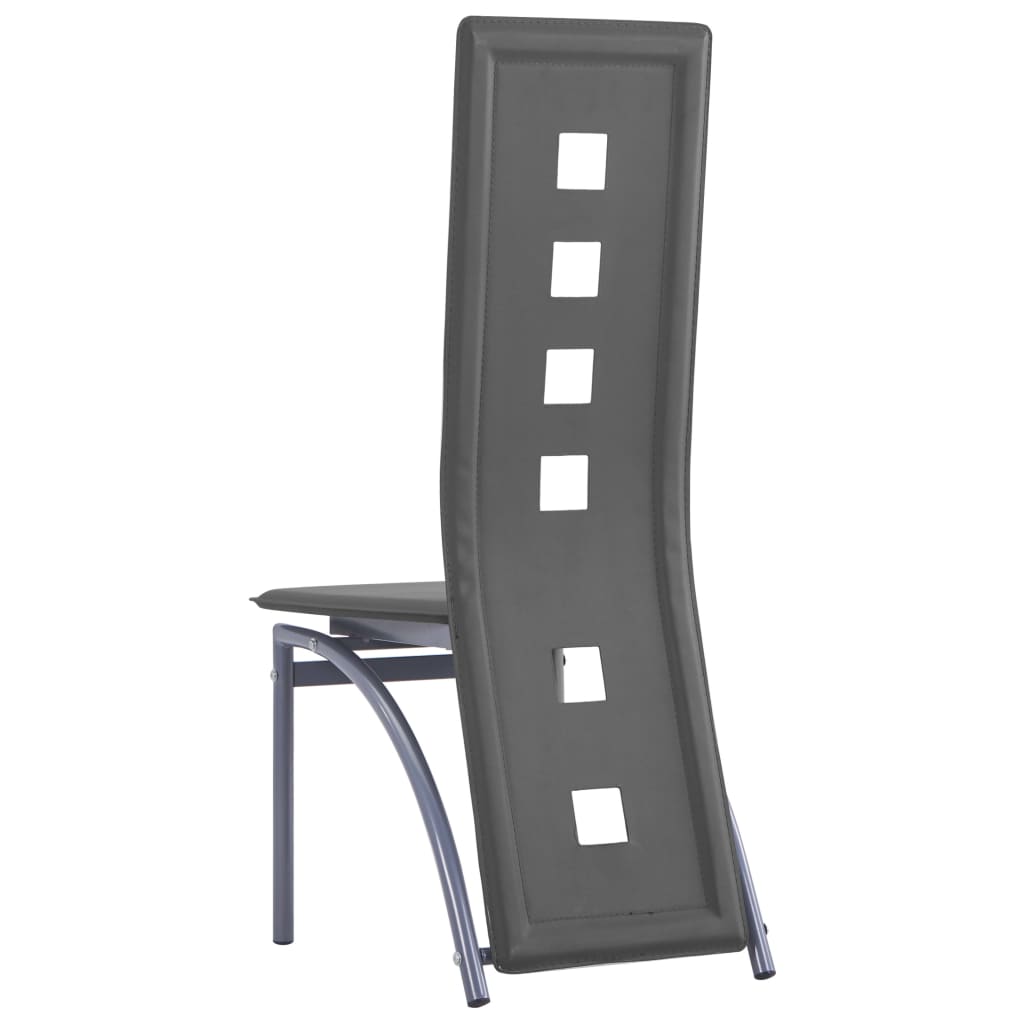 vidaXL Jídelní židle 4 ks šedé umělá kůže