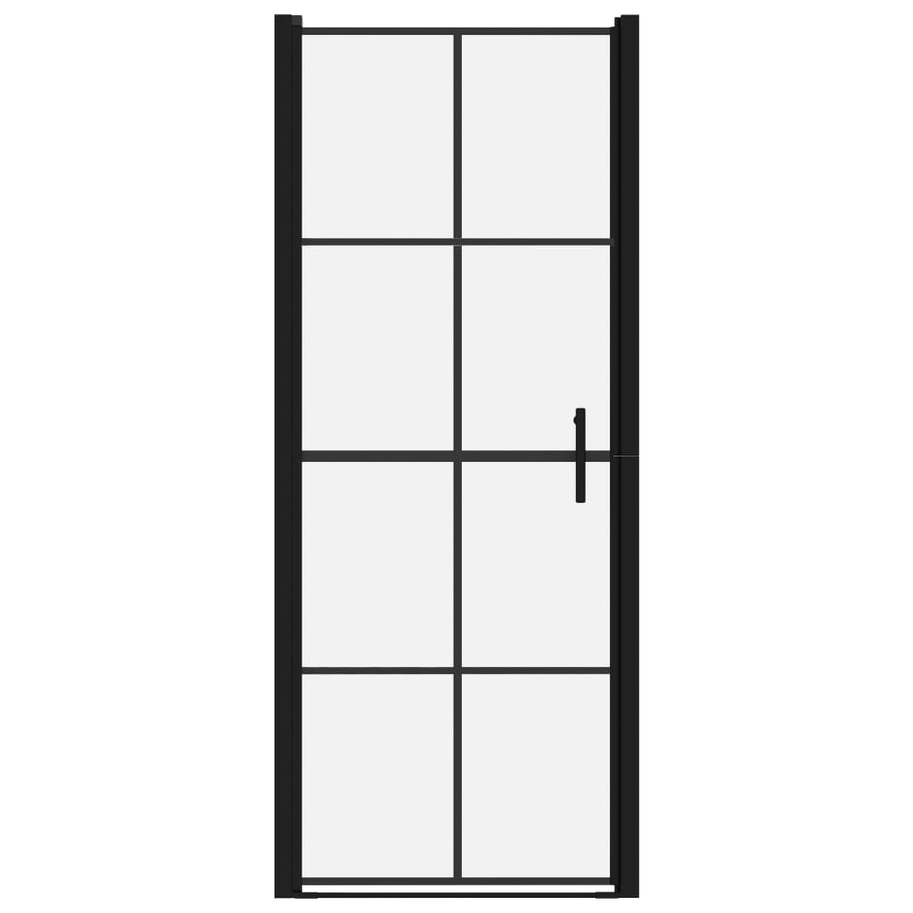 vidaXL Sprchové dveře tvrzené sklo 81 x 195 cm černé