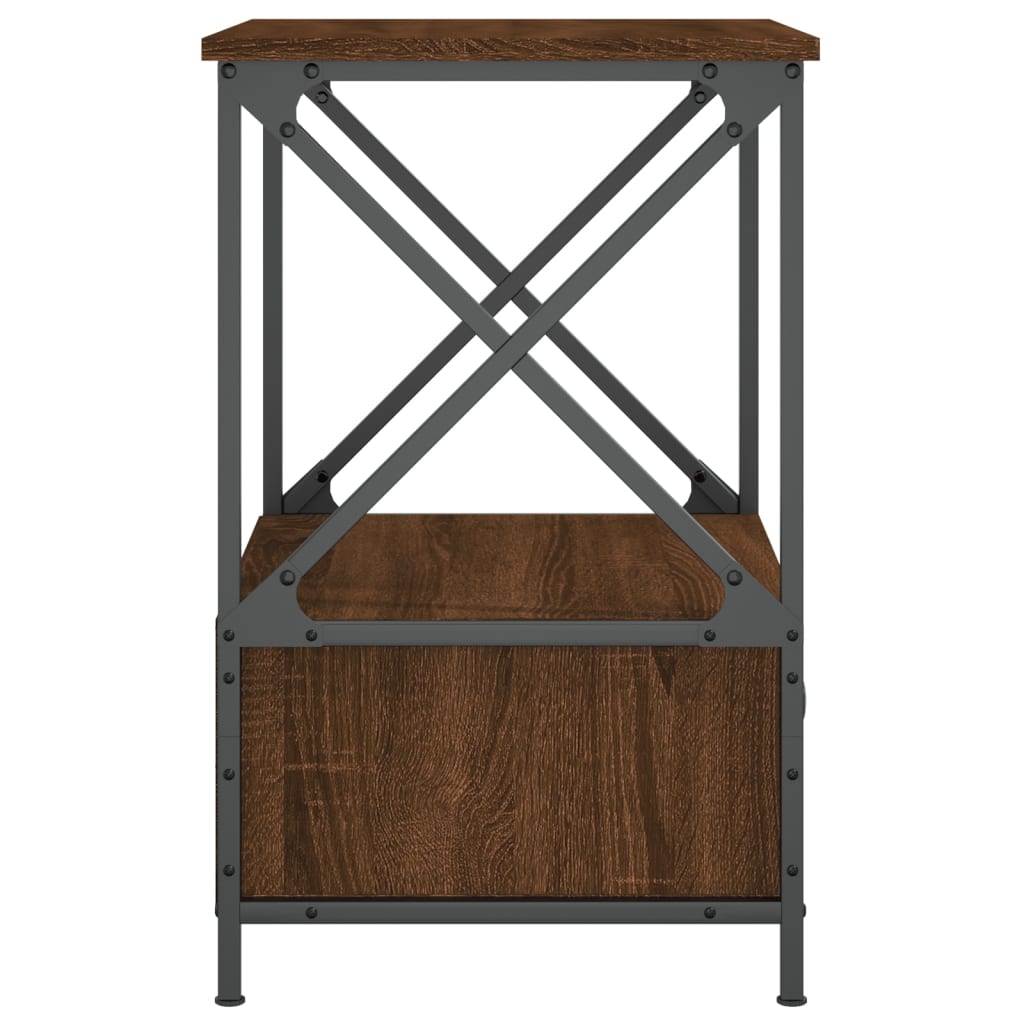 vidaXL Noční stolek hnědý dub 50 x 41 x 65 cm kompozitní dřevo