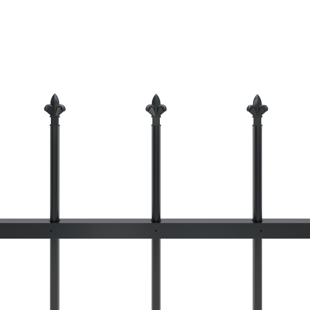 vidaXL Zahradní plot s hroty ocelový 3,4 x 1,2 m černý