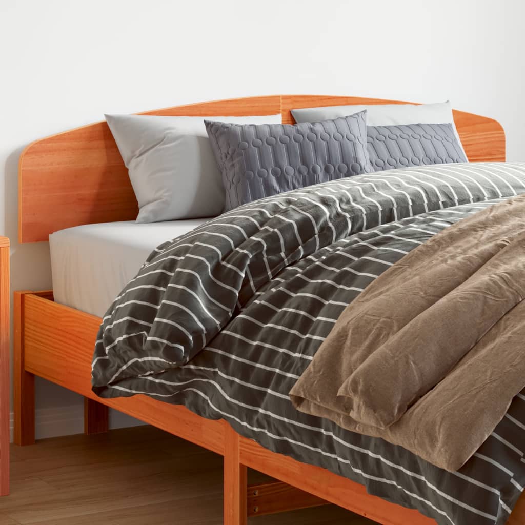 vidaXL Čelo postele voskově hnědé 140 cm masivní borové dřevo
