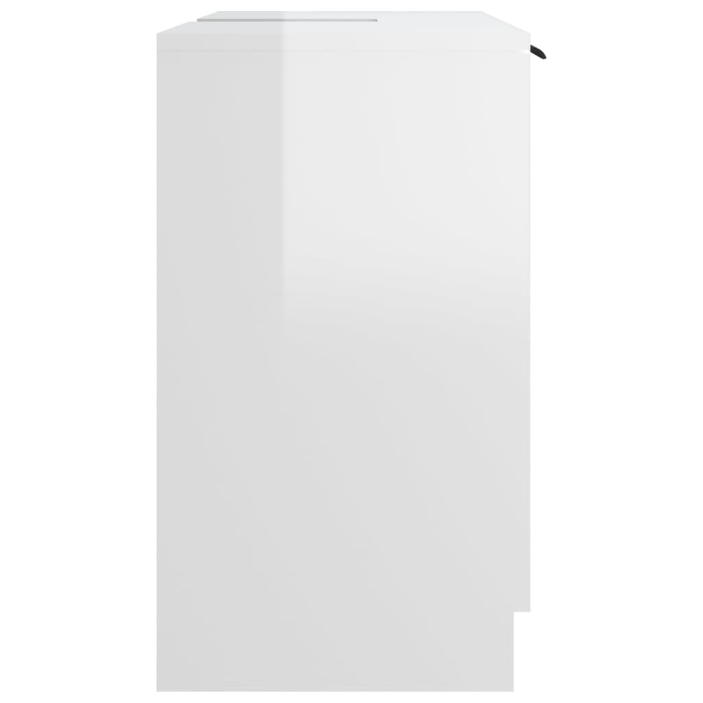 vidaXL Koupelnová skříňka lesklá bílá 64,5x33,5x59 cm kompozitní dřevo