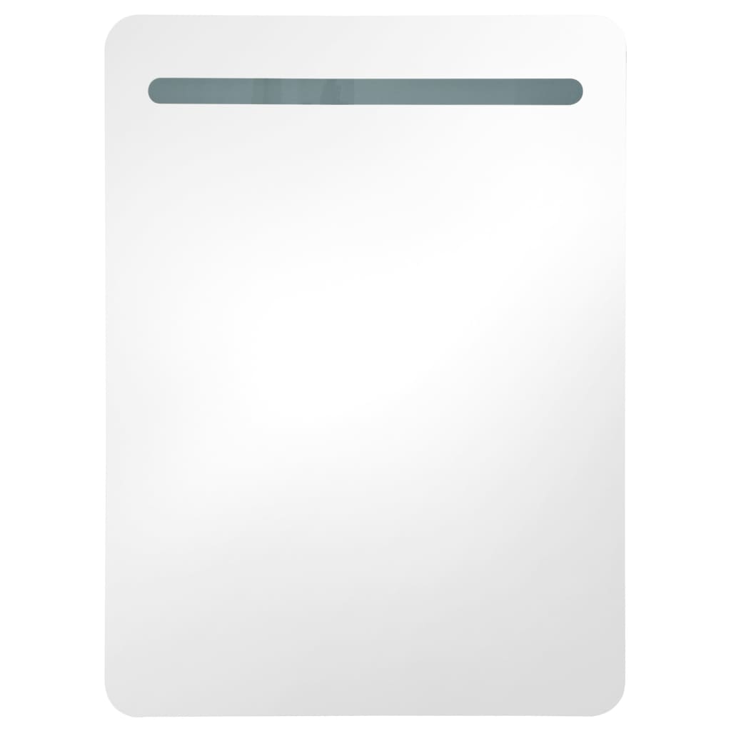 vidaXL LED koupelnová skříňka se zrcadlem betonově šedá 60x11x80 cm