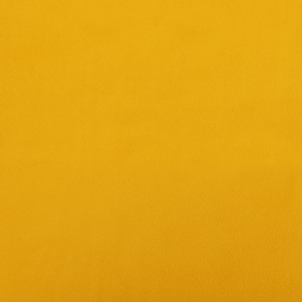 vidaXL 2místná rozkládací pohovka žlutá samet