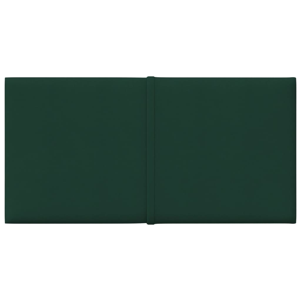 vidaXL Nástěnné panely 12 ks tmavě zelené 30 x 15 cm textil 0,54 m²