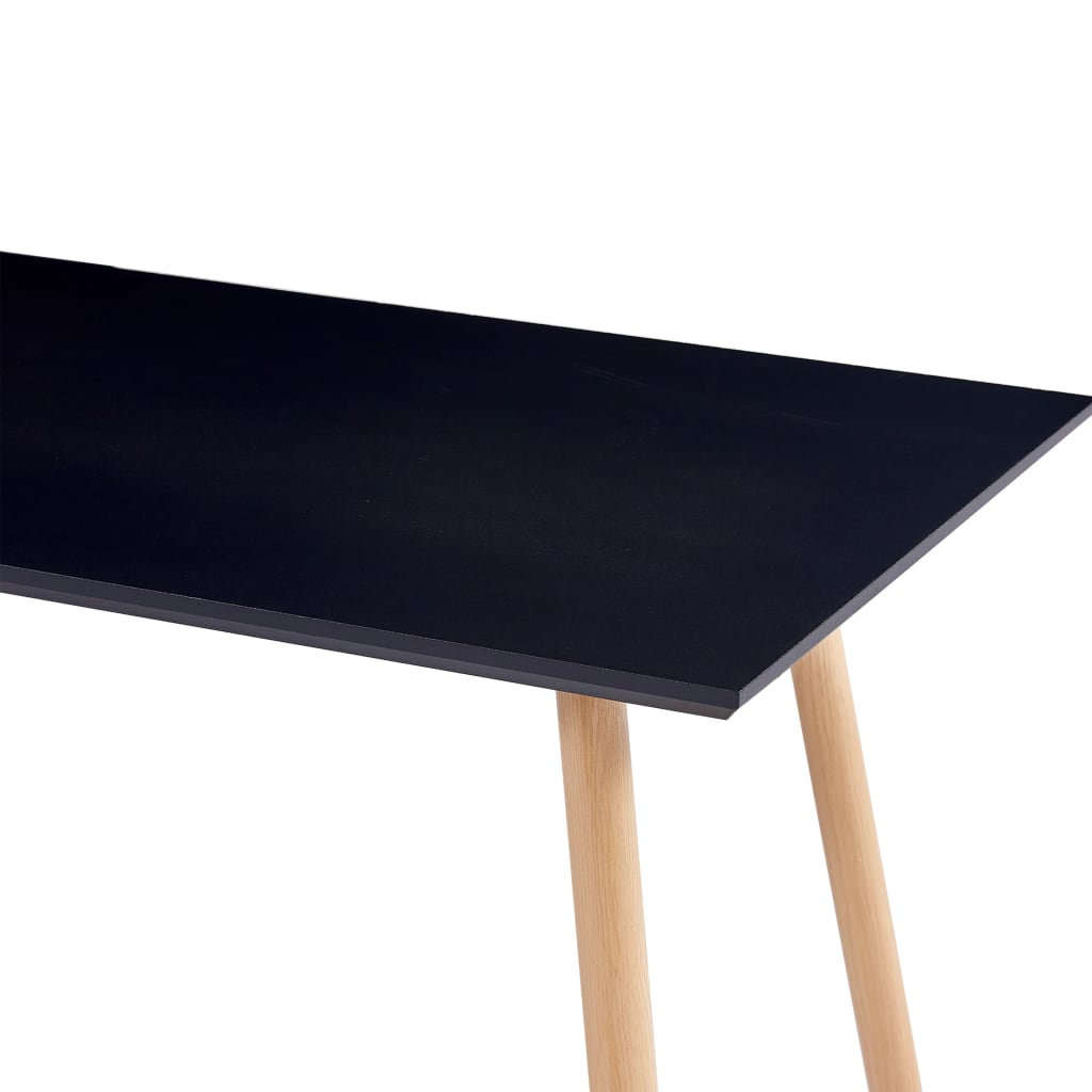 vidaXL Jídelní stůl černý a dubový 120 x 60 x 74 cm MDF