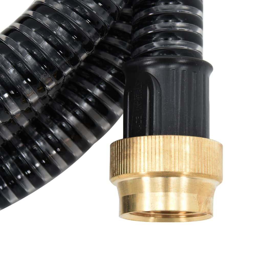 vidaXL Sací hadice s mosaznými konektory černá 1,1" 5 m PVC