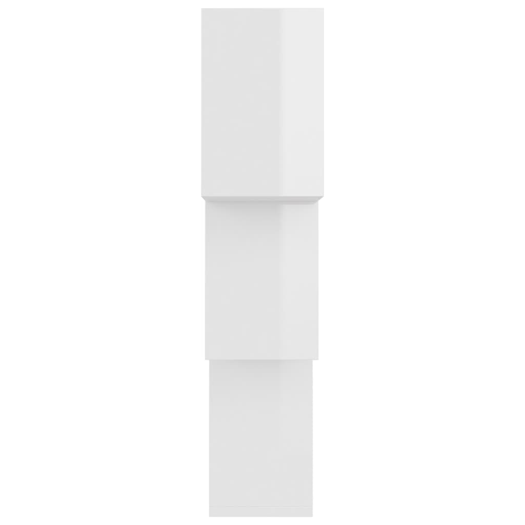 vidaXL Nástěnné police kostka bílé vysoký lesk 68x15x68 dřevotříska