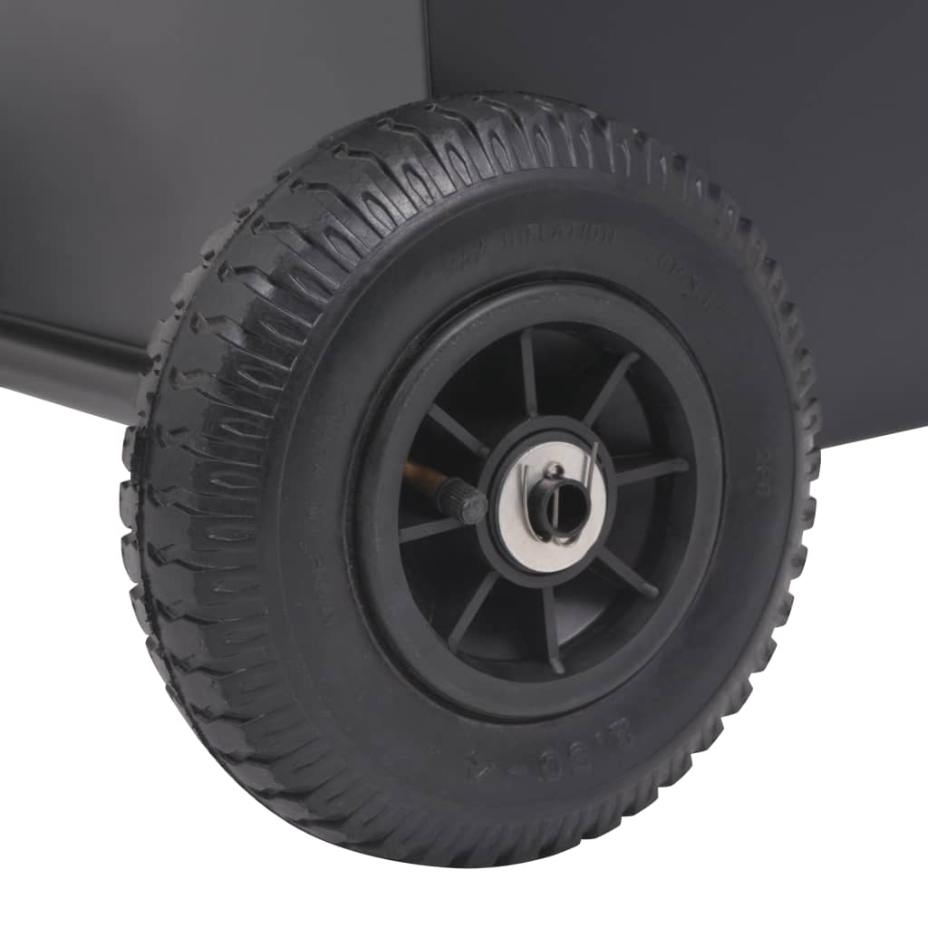 vidaXL Vozík na palivové dřevo s pneumatickými kolečky, 46x35x100 cm