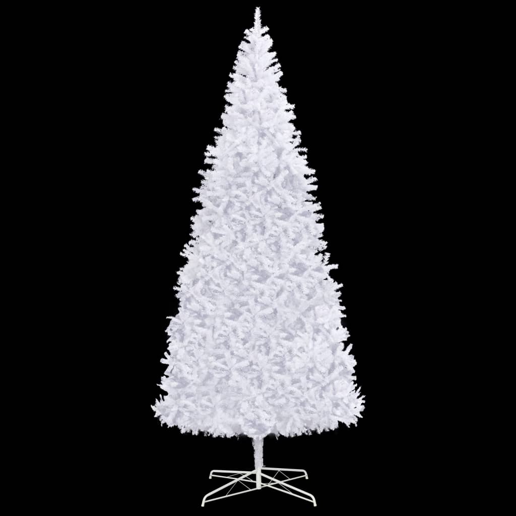 vidaXL Umělý vánoční stromek s LED osvětlením 400 cm bílý